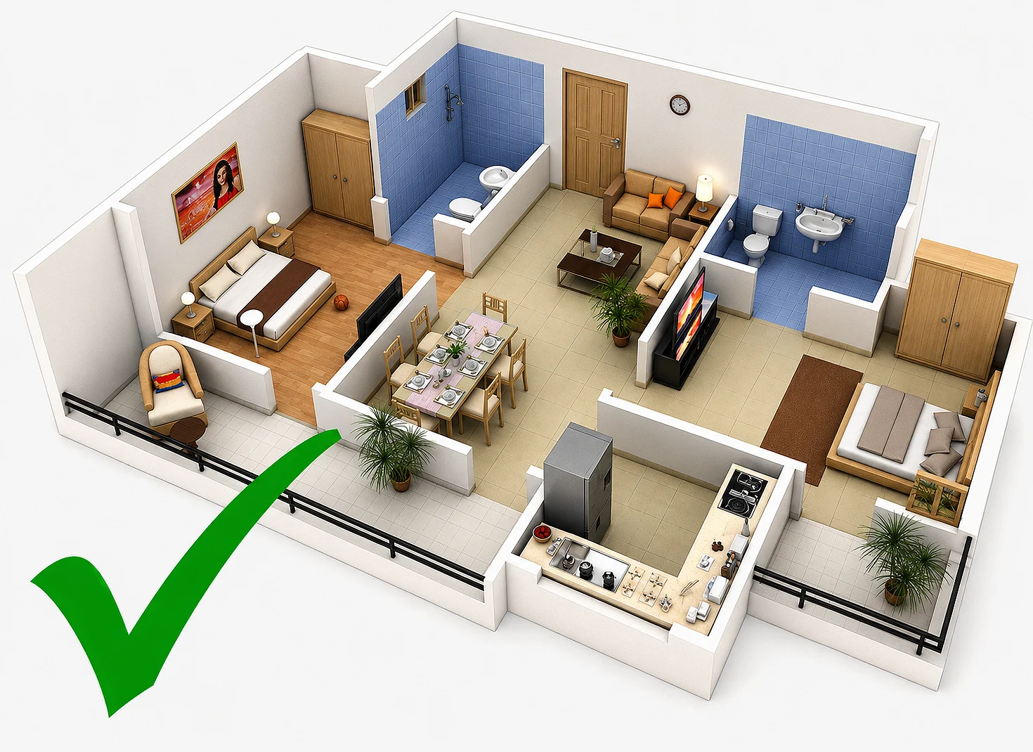Bếp và nhà vệ sinh nên đặt cách nhau để đảm bảo về cả phong thủy và vệ sinh Bếp và nhà vệ sinh nên đặt cách nhau để đảm bảo về cả phong thủy và vệ sinh