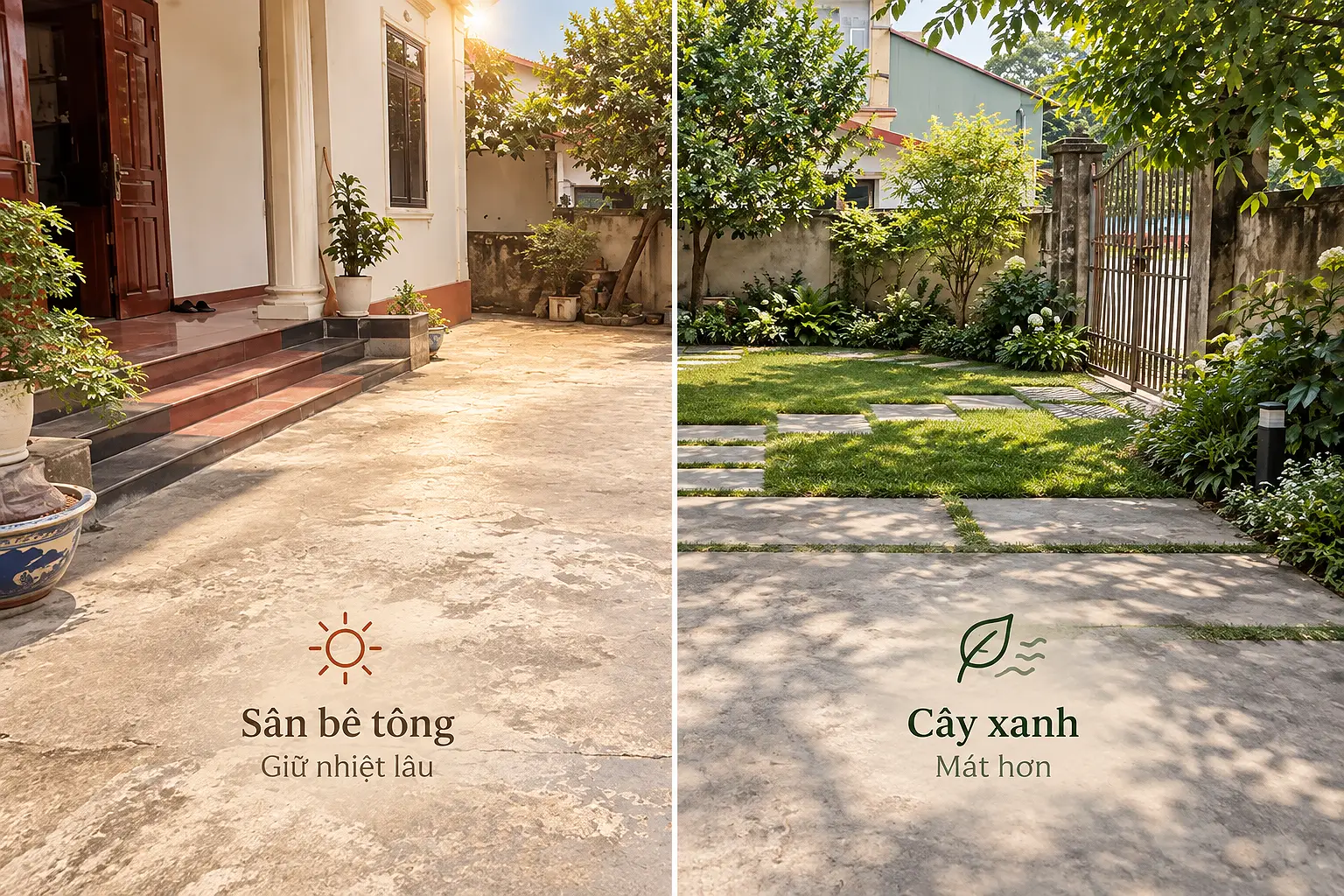 Giảm bê tông, thêm khoảng thở cho kiến trúc bền vững