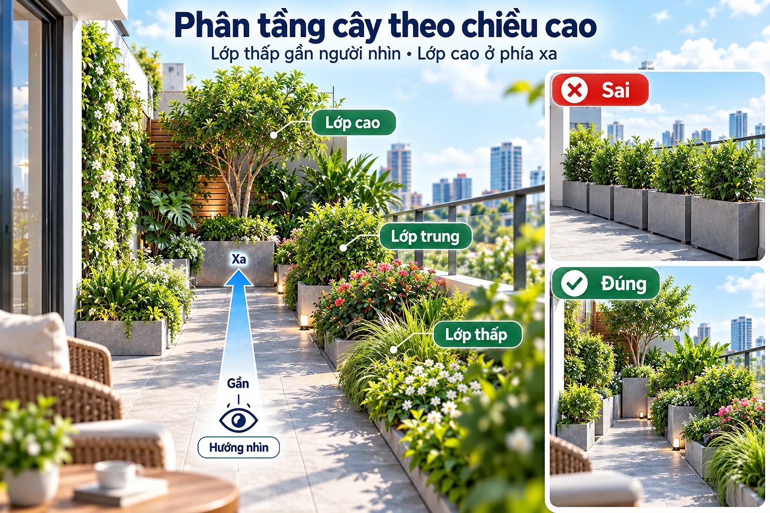 Nghệ thuật thiết kế cảnh quan ban công và sân thượng