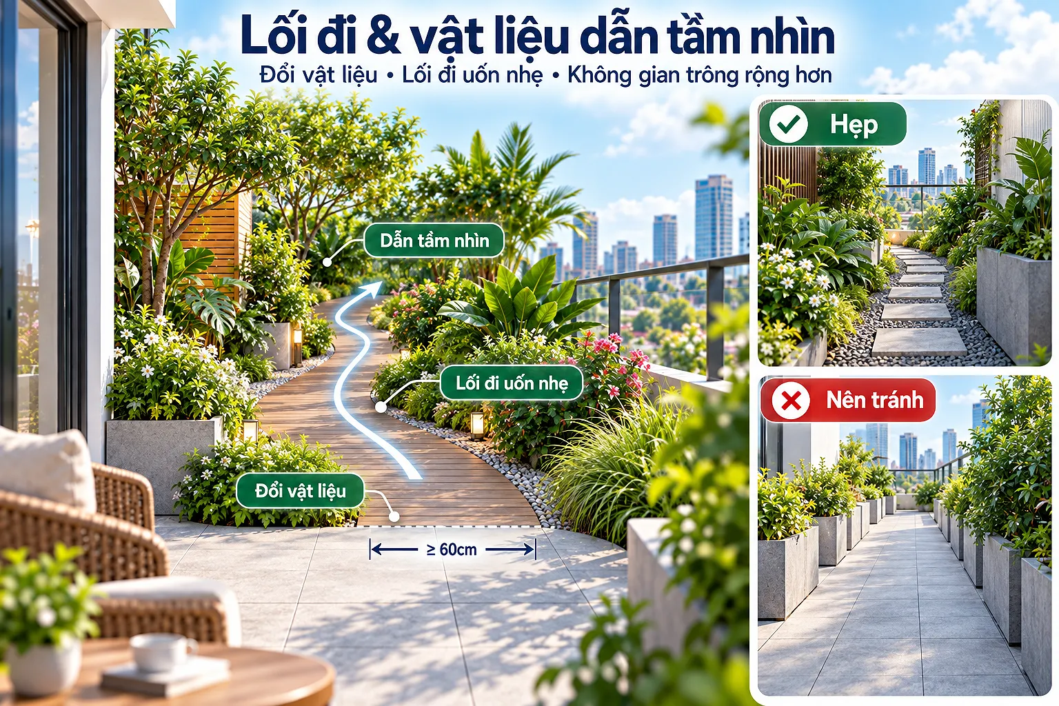 Nghệ thuật thiết kế cảnh quan ban công và sân thượng