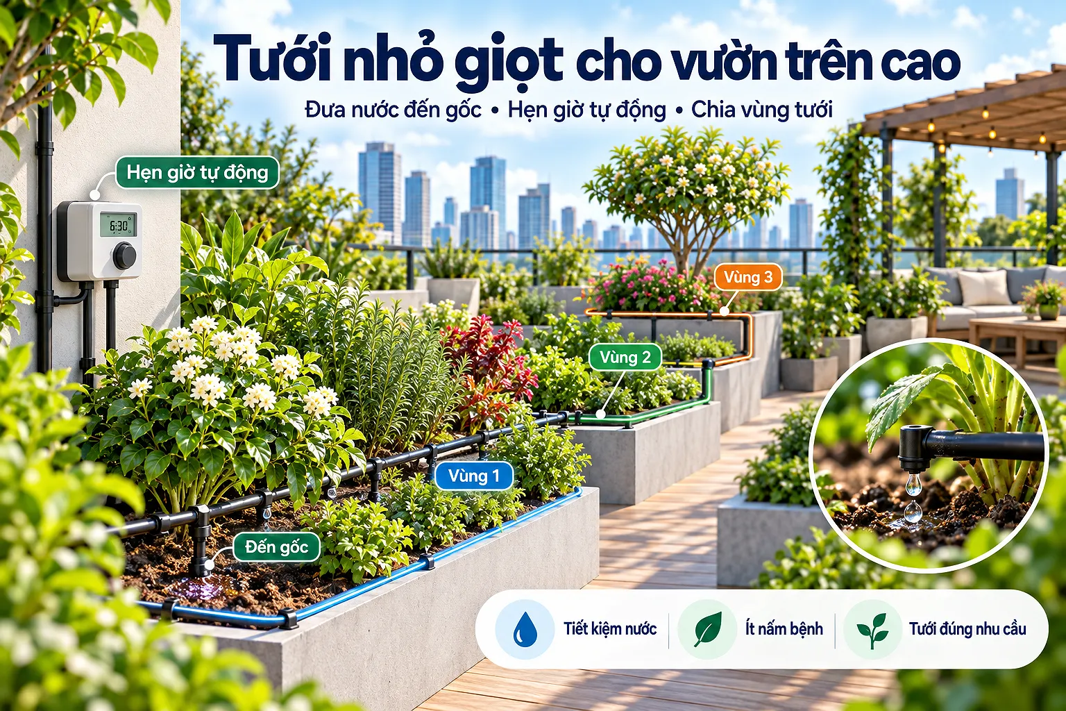 Nghệ thuật thiết kế cảnh quan ban công và sân thượng