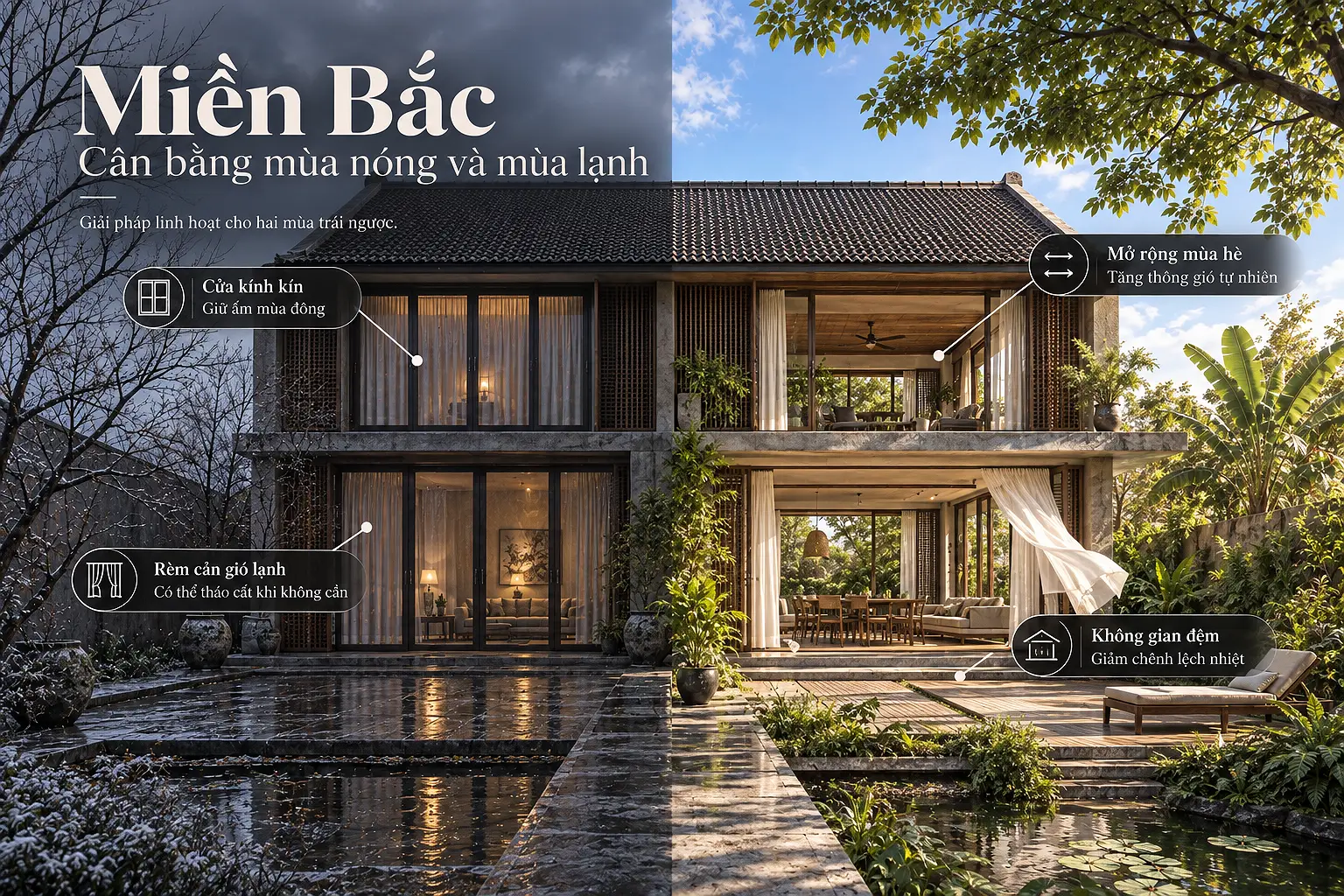 Cách KTS xử lý vi khí hậu trong ngôi nhà Việt
